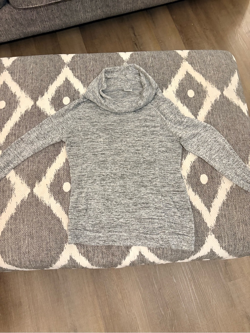 Marled Grey Cowl Neck Pullover Sweater